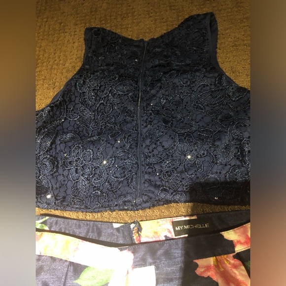 COPY - My Michelle Two-Piece Formal Floral Dress Set! - Picture 7 of 10